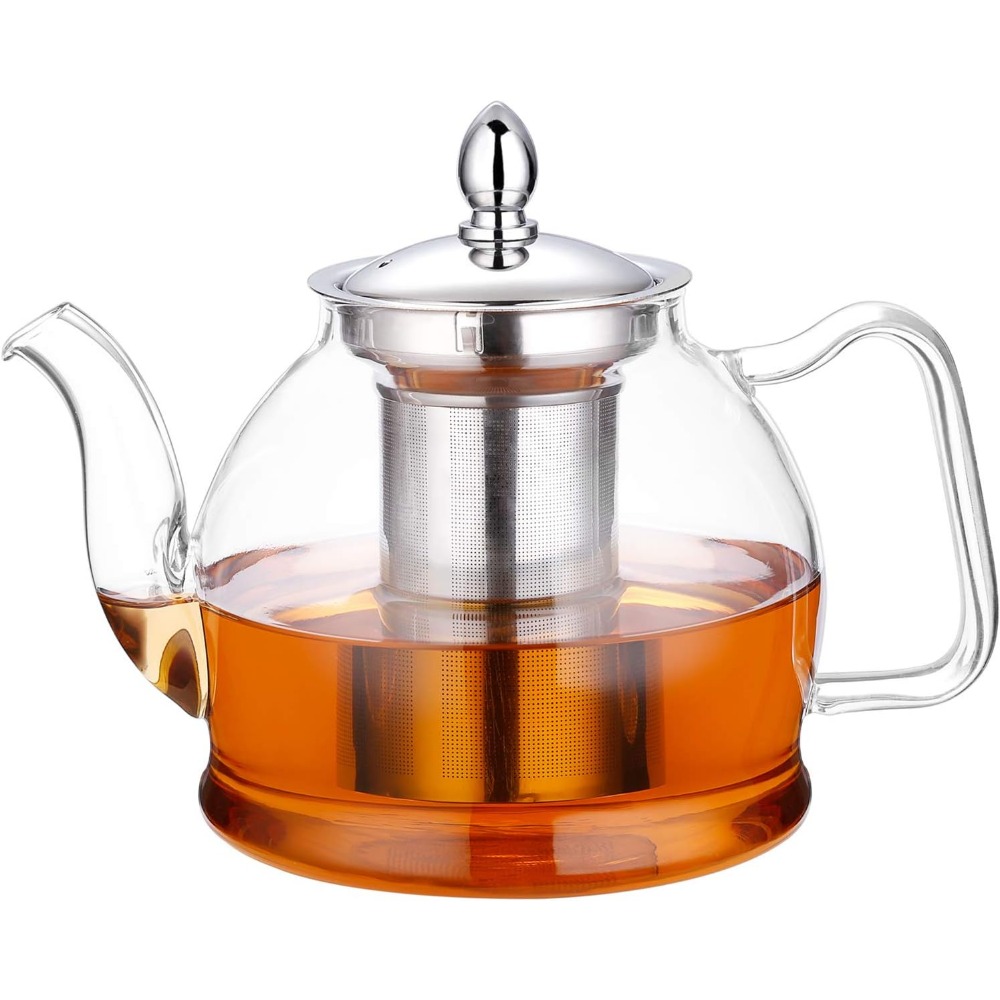 Loose Leaf Tea Infuser - إبريق شاي زجاجي سعة 1000 مل