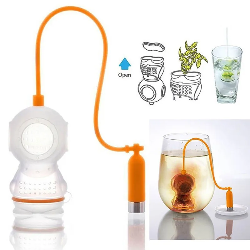 Loose Leaf Tea Infuser - الغذاء الصف سيليكون تسرب الغواصة غواص