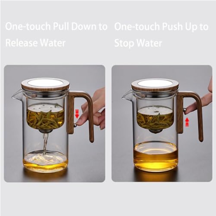 إبريق شاي زجاجي سحري سعة 780 م - مراجعة Loose Leaf Tea Infuser وسعره