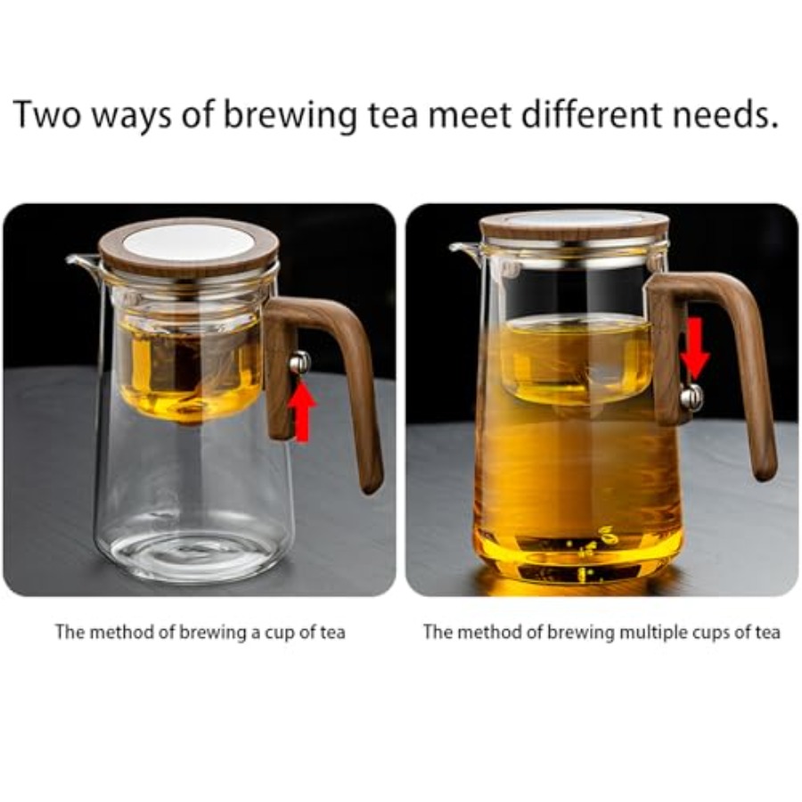 إبريق شاي زجاجي سحري سعة 780 م - مراجعة Loose Leaf Tea Infuser وسعره