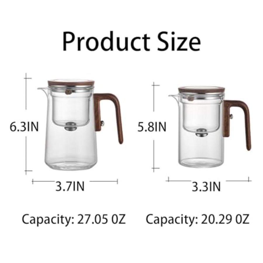 إبريق شاي زجاجي سحري سعة 780 م - مراجعة Loose Leaf Tea Infuser وسعره